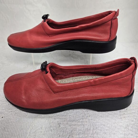 Arcopedico Red Leather Mary Janes 37 Sustainable Arch Support Comfort Cottage - Picture 4 of 8